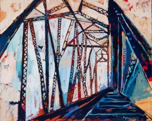 Blue Bridge and Crow